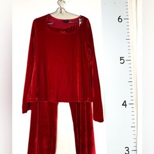 Pajamagram Red Velour 2PC‎ Pajama Set Medium